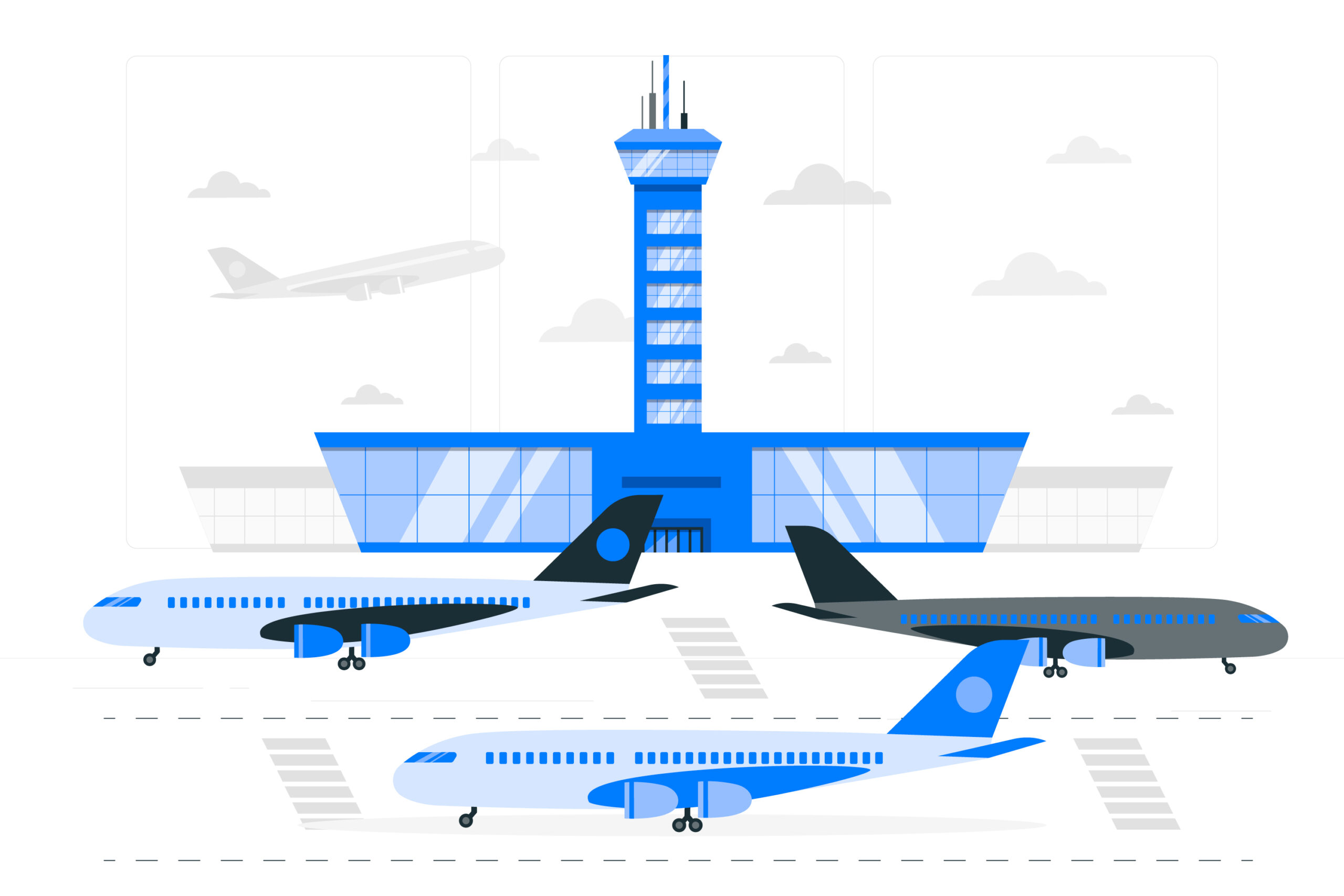 Illustration d'un aéroport